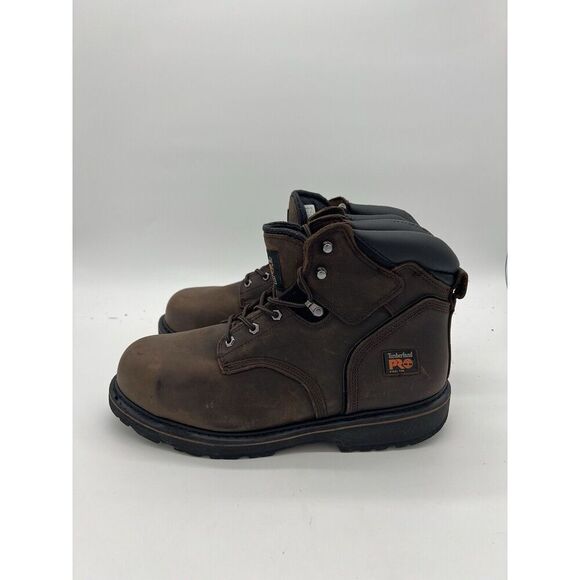 Timberland Men's Pit Boss PRO 6 Steel Toe Boots Brown 14 M MSRP $135 New - Picture 1 of 8